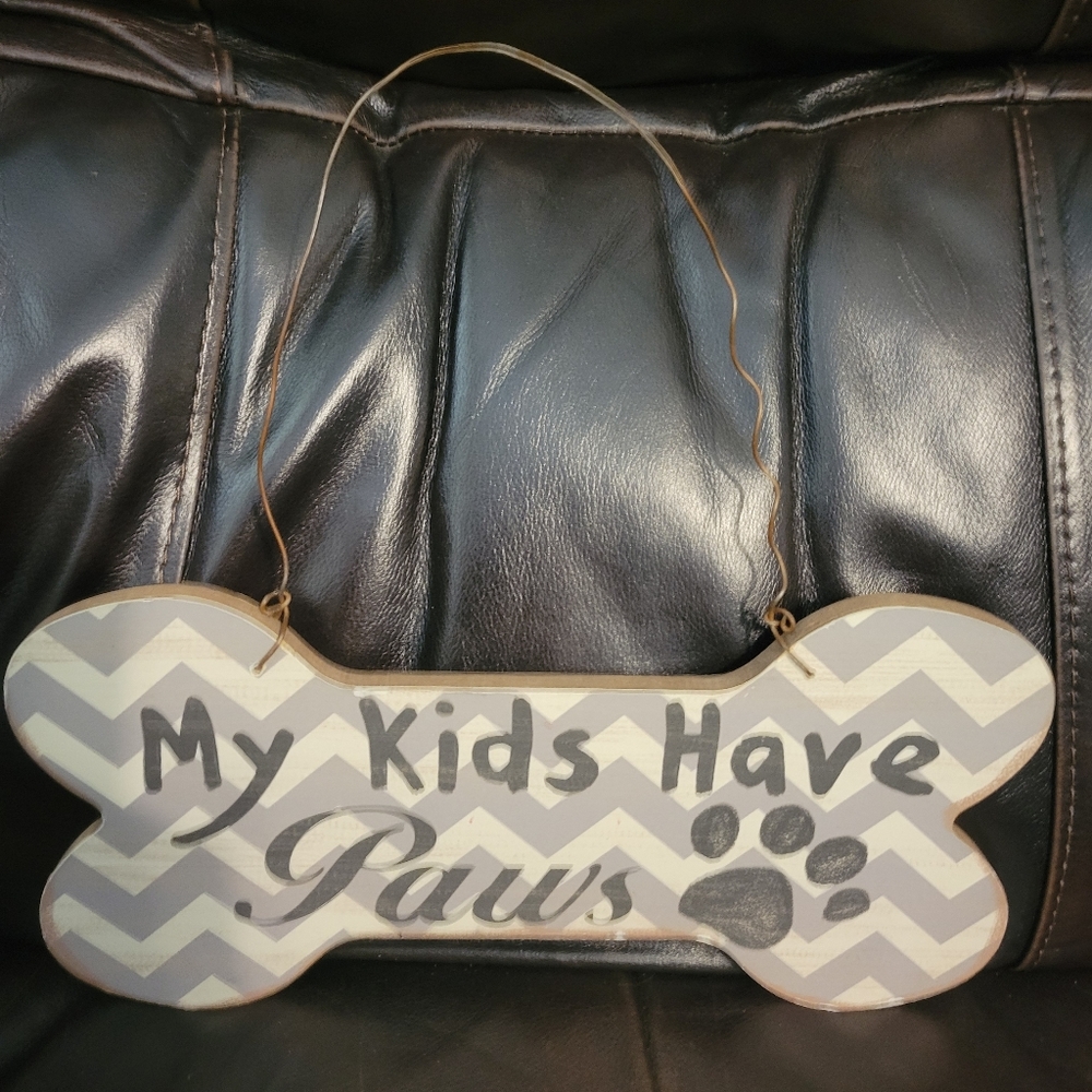 Distressed look wood pet sign